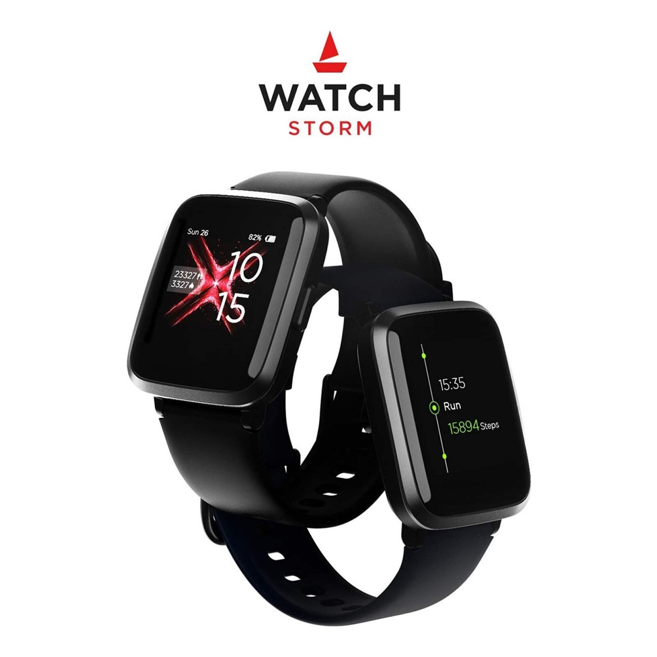 boAt Storm Call 3 w/Turn-by-Turn Navigation, 1.83" (4.6 cm) HD Display, Bluetooth Calling, Crest+ OS, QR Tray, Watch Face Studio, Coins, Emergency SOS Smart Watch for Men & Women (Active Black)